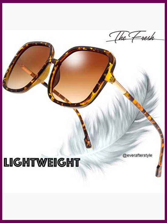 Oversized Square Jackie O Butterfly Fashion Sunglasses with UV400 Protection